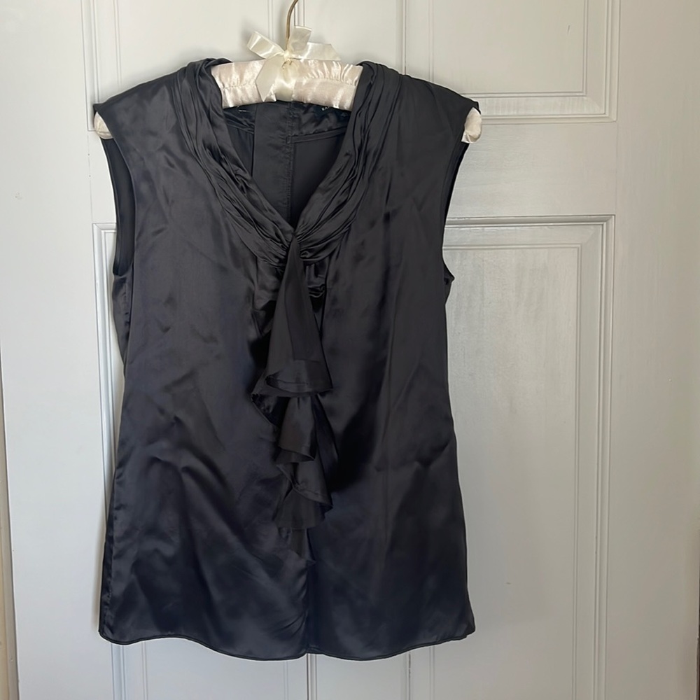 Banana Republic Dark Grey Silk top